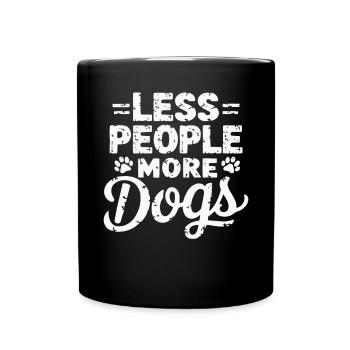 Anti Humain Pro Chien Amoureux Propriétaire Chiot Chiot Doggy - Mug uni - noir - Devant