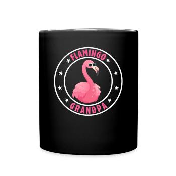 Flamant rose Grand-père Flamant rose Grand-père Oiseau flamant rose - Mug uni - noir - Devant