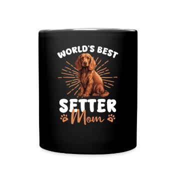 Setter Rouge Irlandais Setter Groovy Maman - Mug uni - noir - Devant