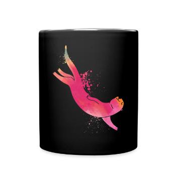 Loutre Aquarelle - Mug uni - noir - Devant