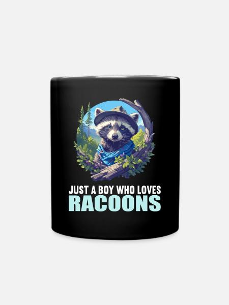 Waschbären Waschbär - Tasse einfarbig - Schwarz