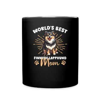 Finnish Lapphund Groovy Lapphund Mom - Tasse einfarbig - Schwarz - Vorne