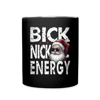 Big Nick Energy Funny Santa Claus Christmas - Full Colour Mug - black - Front