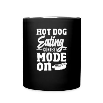 Hot Dog Eating Contest Mode On - Full Colour Mug - black - Front