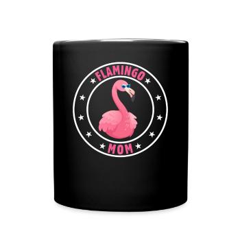 Flamingo Mom Flamingo Mama Flamingo Bird - Full Colour Mug - black - Front