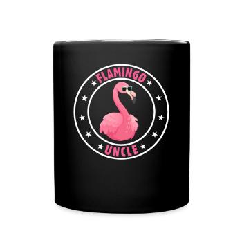 Flamingo Uncle Flamingo Uncle Flamingo Bird - Tasse einfarbig - Schwarz - Vorne