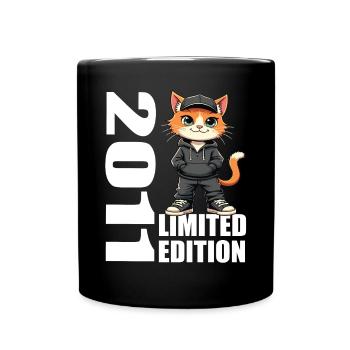 Limited Edition 2011 Geburtstag 2011 Geboren - Tasse einfarbig - Schwarz - Vorne