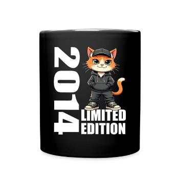 Limited Edition 2014 Geburtstag 2014 Geboren - Tasse einfarbig - Schwarz - Vorne