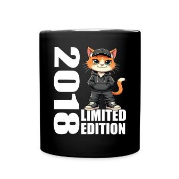 Limited Edition 2018 Geburtstag 2018 Geboren - Tasse einfarbig - Schwarz - Vorne