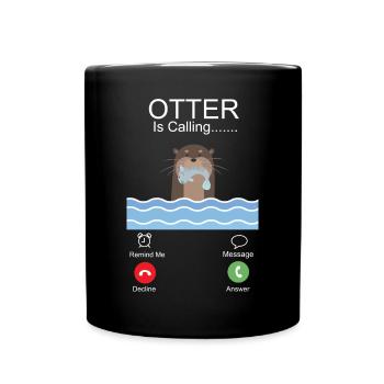 Otter Phone Display Otter Is - Full Colour Mug - black - Front