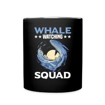 Wal Beobachtung Squad Abenteuer - Tasse einfarbig - Schwarz - Vorne