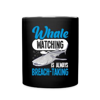Wal Beobachtung Ist Immer Atemberaubend - Tasse einfarbig - Schwarz - Vorne