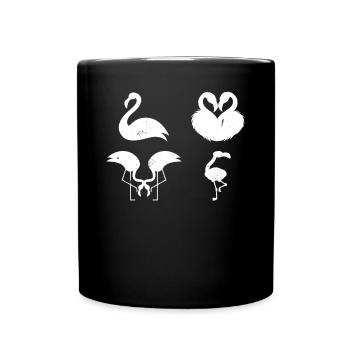 Cute Flamingo LOVE Flamingo Lover - Full Colour Mug - black - Front