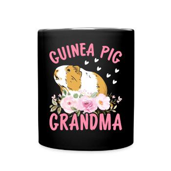 Guinea pig granny - Full Colour Mug - black - Front