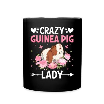 Crazy guinea pig lady - Full Colour Mug - black - Front