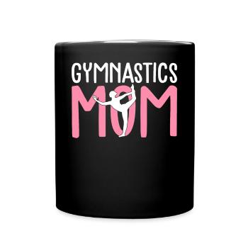 Gymnastik Mama Turnerin Akrobatin Mama - Tasse einfarbig - Schwarz - Vorne