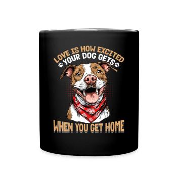 Pitbull Terrier Dog Owner - Full Colour Mug - black - Front