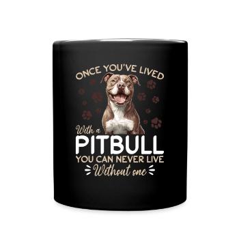 Pitbull Terrier Dog Owner - Full Colour Mug - black - Front