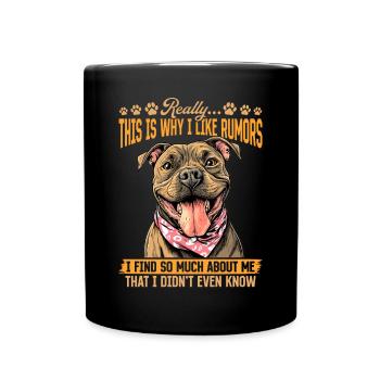 Pitbull Terrier Dog Owner - Full Colour Mug - black - Front