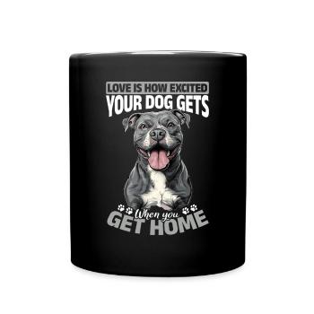 Pitbull Terrier Dog Owner - Full Colour Mug - black - Front