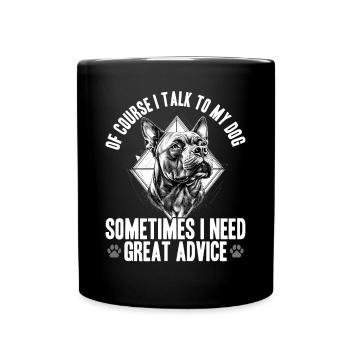 Pitbull Terrier Dog Owner - Full Colour Mug - black - Front