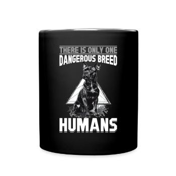 Pitbull Terrier Dog Owner - Full Colour Mug - black - Front