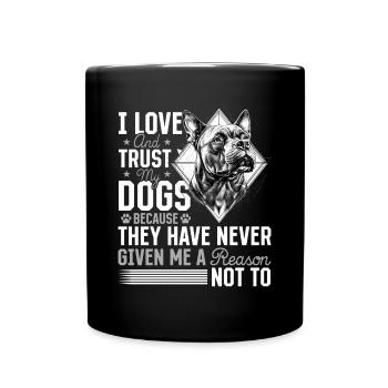 Pitbull Terrier Dog Owner - Full Colour Mug - black - Front
