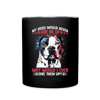 Pitbull Terrier Dog Owner - Full Colour Mug - black - Front