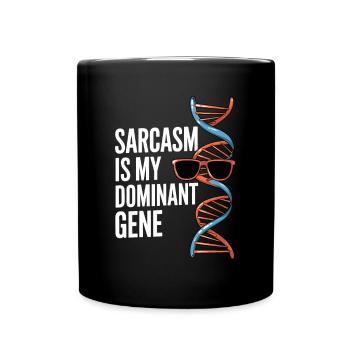 Sarcasm Genes DNA Genetics - Full Colour Mug - black - Front