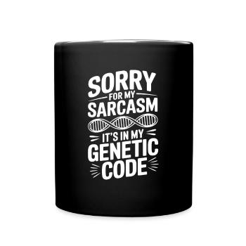 Sarcasm Genes DNA Genetics - Full Colour Mug - black - Front