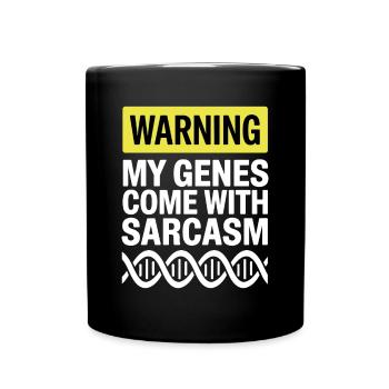Sarcasm Genes DNA Genetics - Full Colour Mug - black - Front