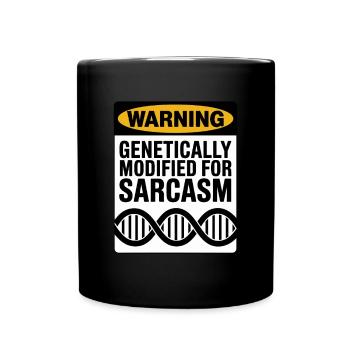 Sarcasm Genes DNA Genetics - Full Colour Mug - black - Front