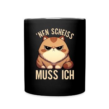 I have to give a shit to cat lovers sarcastically - Full Colour Mug - black - Front