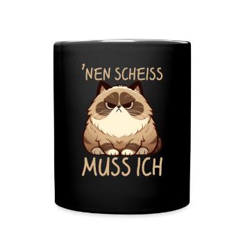 I have to give a shit to cat lovers sarcastically - Full Colour Mug - black - Front