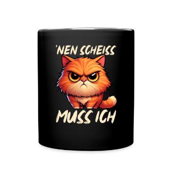 I have to give a shit to cat lovers sarcastically - Full Colour Mug - black - Front