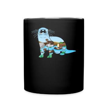 Rivière Otter - Mug uni - noir - Devant