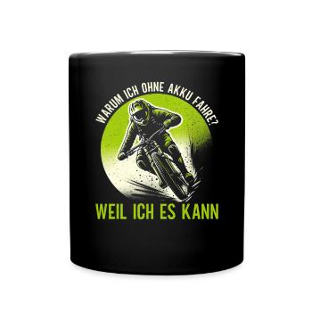 Mountain bikers Bicycle lovers Cyclists Cycling - Full Colour Mug - black - Front