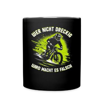 Mountain bikers Bicycle lovers Cyclists Cycling - Full Colour Mug - black - Front