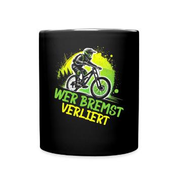 Mountain bikers Bicycle lovers Cyclists Cycling - Full Colour Mug - black - Front