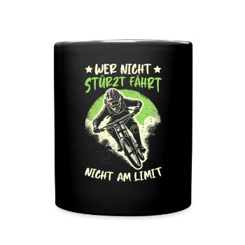Mountain bikers Bicycle lovers Cyclists Cycling - Full Colour Mug - black - Front