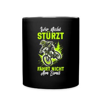 Mountain bikers Bicycle lovers Cyclists Cycling - Full Colour Mug - black - Front