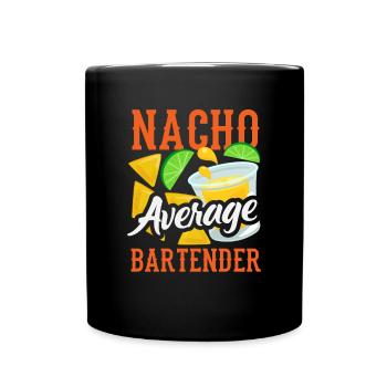 Lustiger Barkeeper Spruch Barkeeper Geschenk - Tasse einfarbig - Schwarz - Vorne