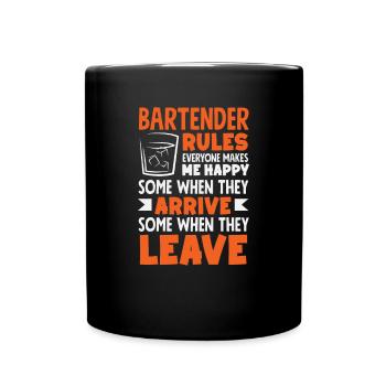 Funny Bartender Saying Bartender Gift - Full Colour Mug - black - Front