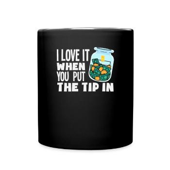 Lustiger Barkeeper Spruch Barkeeper Geschenk - Tasse einfarbig - Schwarz - Vorne
