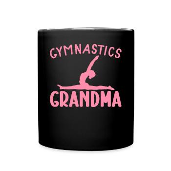 Gymnastics Granny Gymnast Acrobat Granny - Full Colour Mug - black - Front