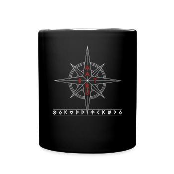 Asatru Valhalla Scandinavian Pride Norsemen Viking - Full Colour Mug - black - Front