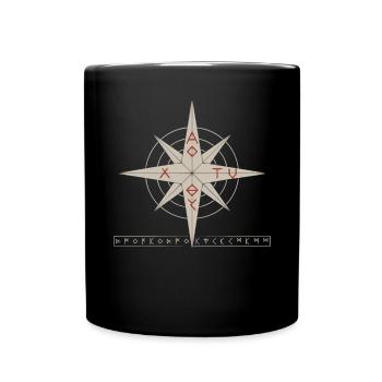 Asatru Valhalla Scandinavian Pride Norsemen Viking - Full Colour Mug - black - Front