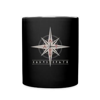 Asatru Valhalla Scandinavian Pride Norsemen Viking - Full Colour Mug - black - Front