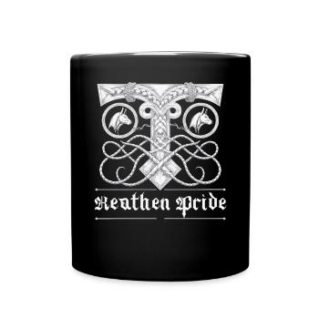 Asatru Valhalla Scandinavian Pride Norsemen Viking - Full Colour Mug - black - Front