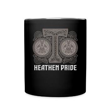 Asatru Valhalla Scandinavian Pride Norsemen Viking - Full Colour Mug - black - Front